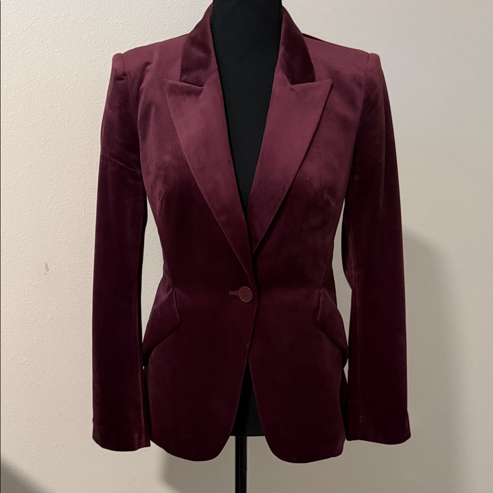 WHBM Elegant Burgundy Women's Blazer